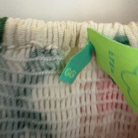 FARM RIO | button front sleeveless dress watercolor beach print vacation Large - Picture 7 of 8